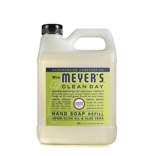 Mrs. Meyer's Clean Day Liquid Hand Soap Refill Bottle, Lemon Verbena, 33oz